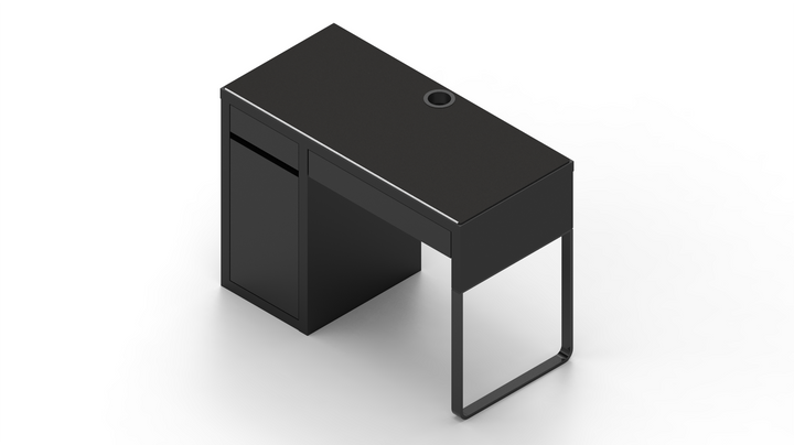 17061-11USD-Black-w-White-Stitching-IKEA-MICKE-Desk-Mat-41-105-cm-Full-d
