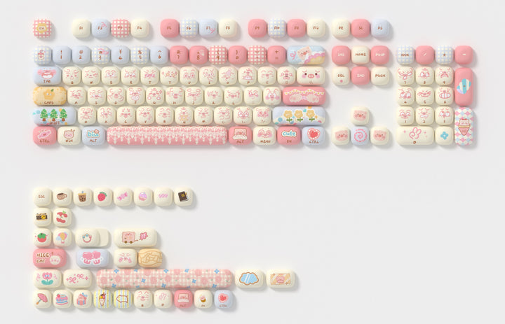 23162-VIN5P-Akko-Piggy-Party-139-Key-MOG-Profile-Dye-Sub-PBT-Keycap-Set