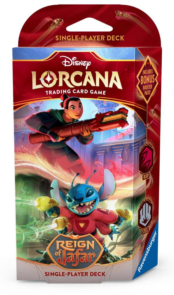 25505-X4R42-Disney-Lorcana-TCG-Reign-of-Jafar-Starter-Ruby-Steel-Mulan-a