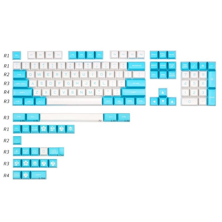 3824-8HIZ6-130-Key-ABS-Doubleshot-SA-Cyan
