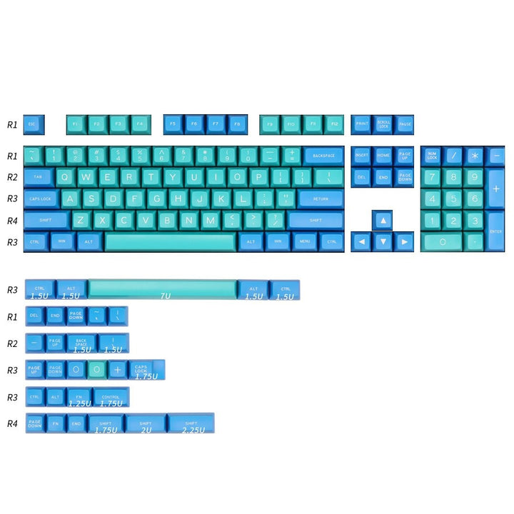 3874-4YAYA-134-Key-ABS-Doubleshot-SA-Keycap-Set-Deep-Blue